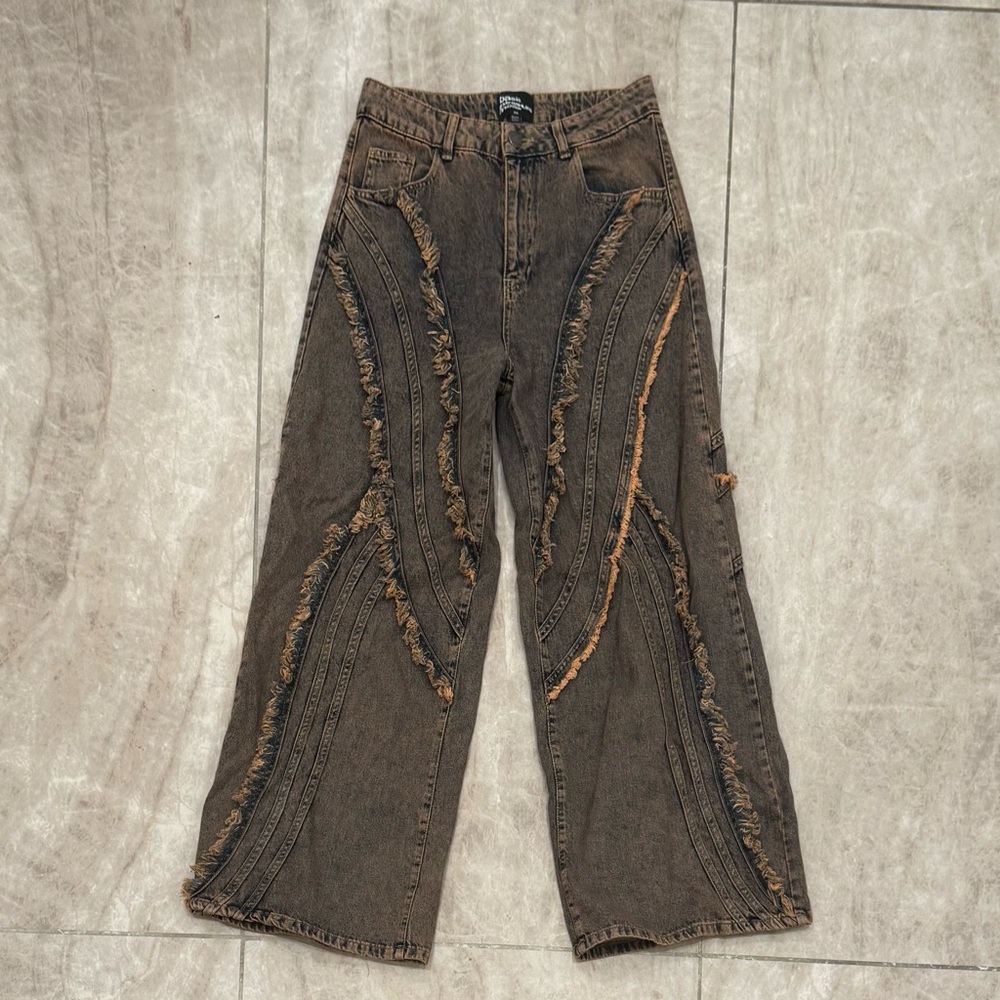 Distressed Wide-Leg Jeans From Basic Pleasure Mode - image 3